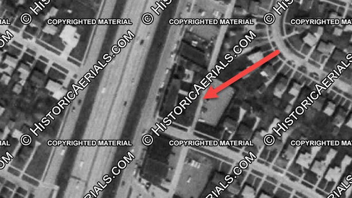 Parkcrest Motel (Parkcrest Inn) - 1967 Aerial (newer photo)
